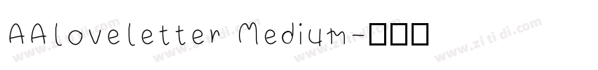 AAloveletter Medium字体转换